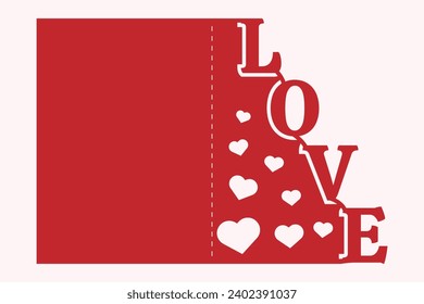 Valentine Greeting Card Papercut set
