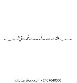 valentine hand draw line art