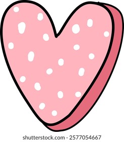 Valentine hand drawn element cat and coffee and heart 