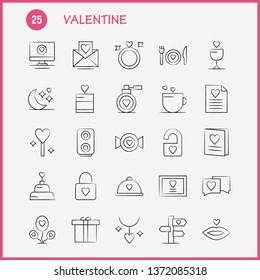 Valentine Hand Drawn Icon Pack For Designers And Developers. Icons Of File, Love, Romance, Valentine, Image, Love, Romance, Valentine, Vector