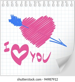  Valentine hand drawn vector