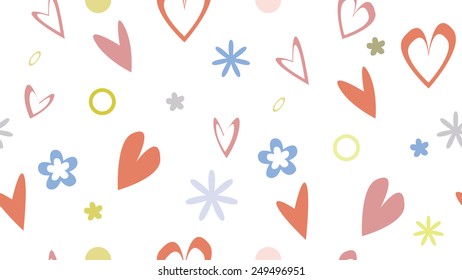 Valentine harts seamless texture vector