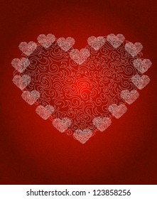 Valentine heart background