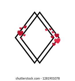 valentine heart background frame