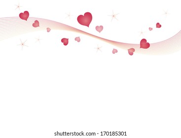 Valentine heart background / Vector illustration