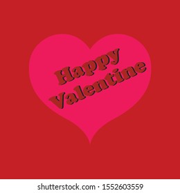 Valentine Heart Banner Vector Illustration Background