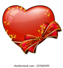 Valentine heart with bow
