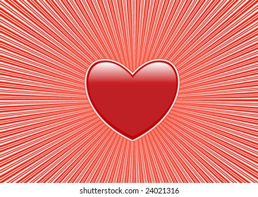 Valentine Heart Burst Vector