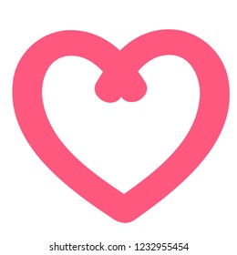 Valentine heart card illustration