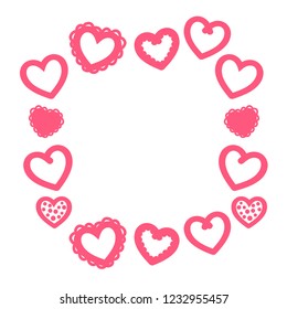 Valentine heart card illustration