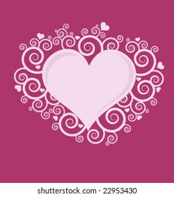 Valentine heart, Dark Background