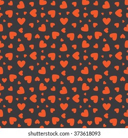 Valentine Heart Dark Seamless Pattern Background