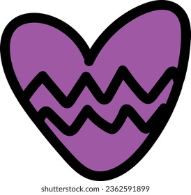valentina, garabato cardíaco, vector, estilo de tracción manual, amor, estilo de los años 90, aislado en blanco, rosa