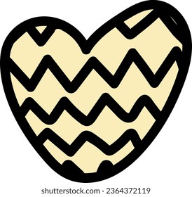 valentine, heart doodle, vector, hand-draw ,love, 90s style, isolated on white