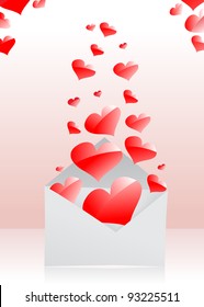 Valentine heart envelope