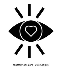 Valentine Heart Eye Vector icon which is suitable for commercial work and easily modify or edit it

