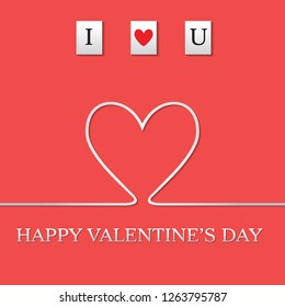 Valentine Heart Flat Background