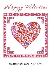 Valentine heart and frame