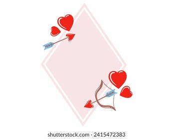 Valentine Heart Frame Background Illustration