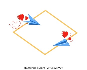 Valentine Heart Frame Background Illustration