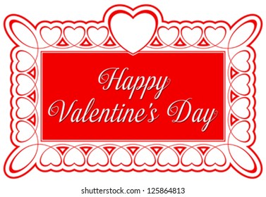 Valentine heart frame. Ideal for wedding or Valentine's Day. Vector illustration.