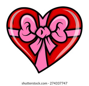 Valentine Heart Gift Vector