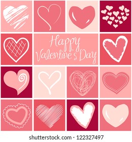 Valentine heart greeting card. Vector