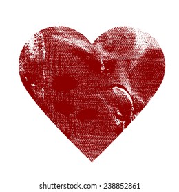 Valentine Heart - Grunge Vector Illustration Background