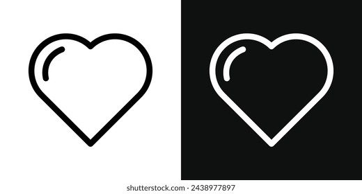 Valentine Heart Icon. Symbol of Love and Affection. Simple Heart Shape Vector