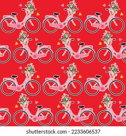 Valentine Heart , Love , Romantic sign Seamless pattern illustration Vector ,Design for Valentine's Day ,fashion , fabric, textile, wallpaper, cover , wrapping and all prints 