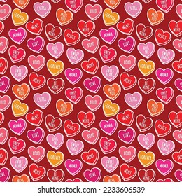 Valentine Heart , Love , Romantic sign Seamless pattern illustration Vector ,Design for Valentine's Day ,fashion , fabric, textile, wallpaper, cover , wrapping and all prints 