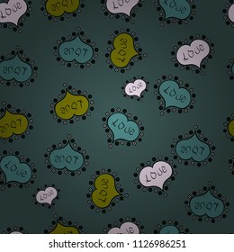 Valentine heart love seamless pattern with heart. Heart pattern. Seamless vector love background.