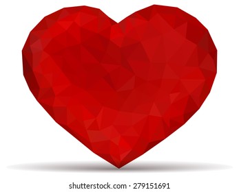 Valentine heart made from triangles