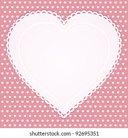 valentine heart on a pink background