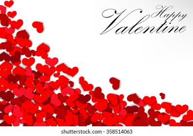 Valentine heart on a white background .vector
