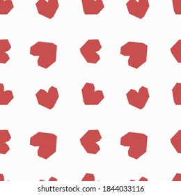 Herzmuster des Valentins. Liebe handgezeichnete, flache Vektorgrafik. Muster, ideal für Verpackungspapier