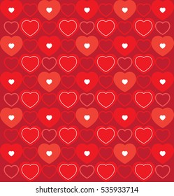 Valentine Heart Pattern, Vector illustration