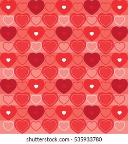 Valentine Heart Pattern, Vector illustration