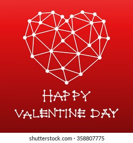 Valentine & Heart: The polygon outline heart.