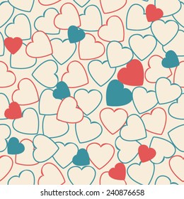 Valentine heart seamless pattern background Love 