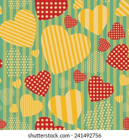 Valentine heart seamless pattern background Love  