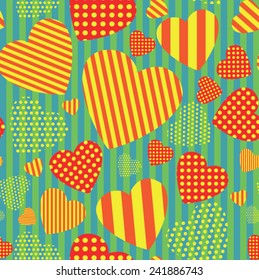 Valentine heart seamless pattern background Love  