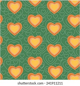 Valentine heart seamless pattern background love sign, for internet content, decoration. easy to modify