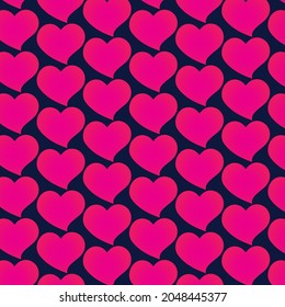 Fondo de patrón sin problemas de San Valentín y corazón, arte vectorial de patrón cardíaco, iconos y gráficos
