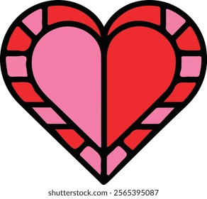 Valentine Heart shape isolated on white background.