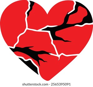 Valentine Heart shape isolated on white background.