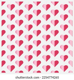 Valentine heart shape pattern background illustration