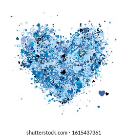 Valentine heart shape for your design. Vector illustration