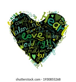 Valentine heart sketch for your design. Vector illustration