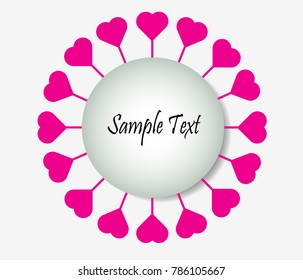Valentine heart symbol design vector image